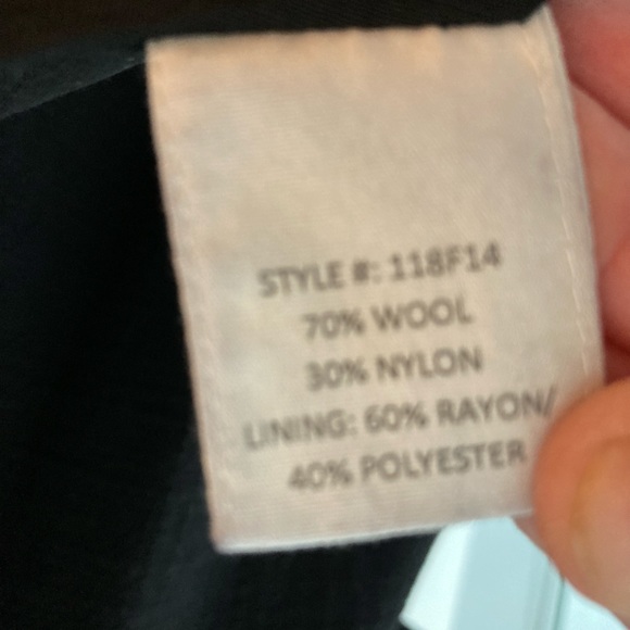 Vintage woman’s swing coat wool blend  brass/black glass stones made in USA - Picture 13 of 14